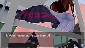 karin teasing under the desk in school blazer?