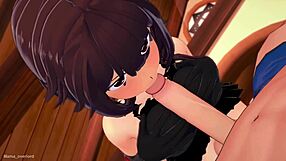 megumin puts on her bikini and has fun fucking in the inn, adult hentai style