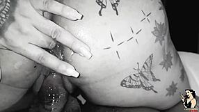 pregnant brunette grabbed on all fours for cum inside