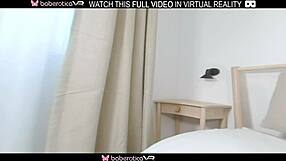 i passionately play with dildo on bed in vr, feeling every thrust