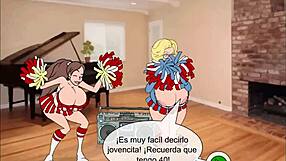 Busty Family Cheer Squad 1 en Español with BIG TITS Action