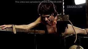 Bound Girl Whipped and Tormented with Candle in BDSM Scene