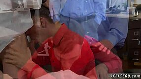 Out in public! Gay cum bare with straight guys first time!