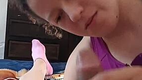 Is she learning to give the perfect blowjob?