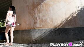 european blonde marianna strips in lingerie for amazing show