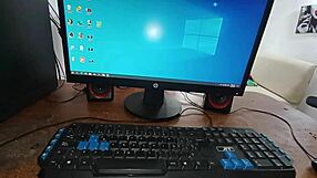 Colombian stepsister masturbates my big cock in homemade sex