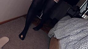 shemale ladyboy gives nighttime cock surprise to daddy