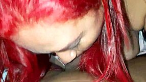 My latina stepmother intensely sucks my big black cock in homemade video.