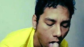 i'm enjoying this hairy macho guy's delicious cock with some sloppy blowjobs, ahh so good!