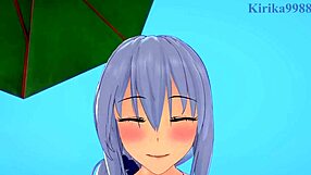 Hana and Tsuki Uzaki having intense sex in POV hentai