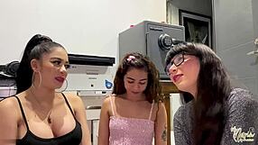Latina Emo SURPRISES Neighbor SUCKING Dick And EATING Semen!