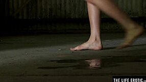 Athletic Brunette Masturbates Naked in Boxing Gym