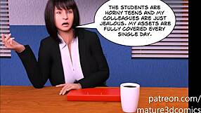 Sexy Big Ass Teacher Takes BBC from Principal in 3D Comic