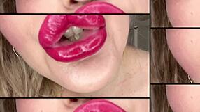 Hidden Obsession with Luscious Lips and Lingerie in Secret Fetish Play. Crave the Forbidden Touch?