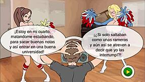 Busty Family Cheer Squad 1 en Español with BIG TITS Action