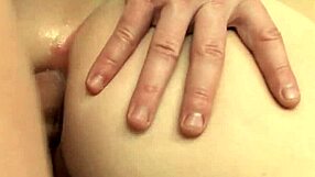 Skinny pretty angel lies sideways for a deep banging