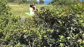 Sasha Rose and Daniella Margot in hot outdoor lesbian action!