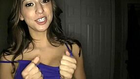 Huge dong implements dirty dreams of a horny playgirl with small 18+ tits