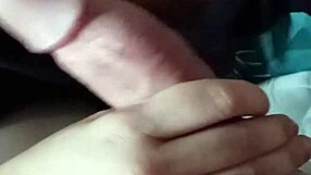 Good head from a girl with big tits.