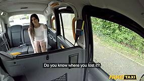 fake taxi driver picks up sexy french teen for deep cock ride in public