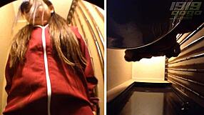 curvy asian teen caught on toilet cam