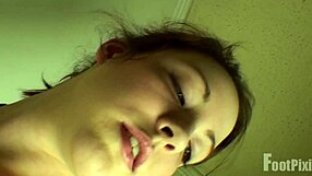 pixie models red lingerie with bold poses