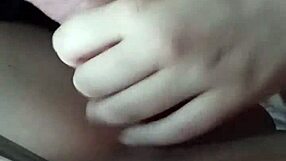 Good head from a girl with big tits.