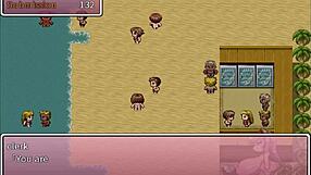 Sana's Big Tits Lactate in NTR Game!