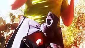 this guy is just relaxing and taking care of himself alone