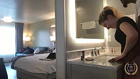 abby adams enjoys a facial from rome major in the bathroom