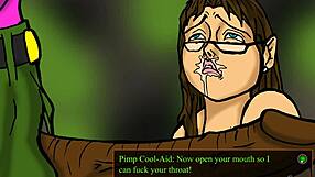 Big Butt White Professor Bound and Fucked by Black Pimp in Group Scene