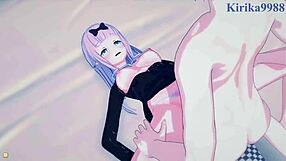 Kaguya Shinomiya, Chika Fujiwara, Miyuki Shirogane in wild hentai sex! So hot!