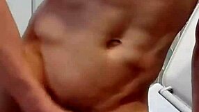 Cum flows like a river in this wild gay scene, telling a raw story of desire.