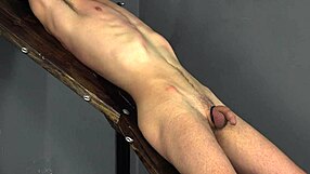 Twink virgin tied up for intense machine action at com.