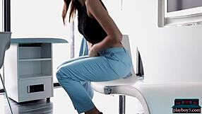 Amazing teen model from Romania does solo striptease