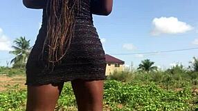 Crazy Bitch Twerks Big Ass Outdoors