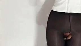 Asian Brunette Masturbates Wet Pussy