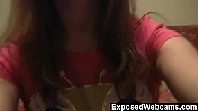 Freshly 18 Redhead Amateur Strips And Masturbates On Sofa With Clothes Ripped In Softcore Scene