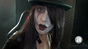 Goth Babe Smoking Seductively!