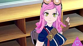 Mei Hatsume Blows Shoto Todoroki's Big Cock