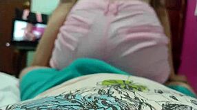 Latina Brunette Teases in Solo Play