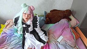 Cute Maid Masturbates Solo!