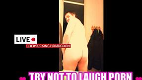Try Not To Laugh Porn Featuring Silly Cocksucking Homogoon Action