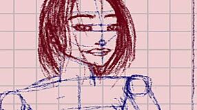 drawing beautiful asian milf hentai art