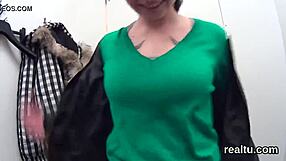 oh, this charming czech teen got seduced in the mall and took it in the ass pov