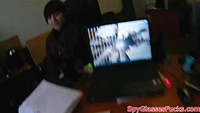 beautiful teen feels intense pleasure riding cock in pov