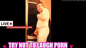 Try Not To Laugh Porn Featuring Silly Cocksucking Homogoon Action