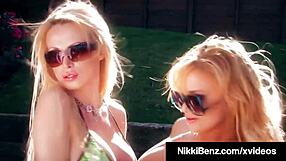 I love watching big titty Nikki Benz and Shyla Stylez pussy fuck with dildos and toys