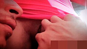 Intense ass sucking on balcony