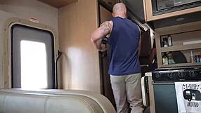 My tight pussy grips his cock hard in doggystyle